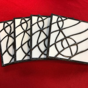 Hand-Crafted, Stained Glass Coasters with Treble Clef and Musical Staff by Krista