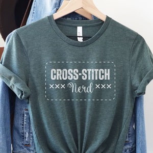 Camiseta de punto de cruz para nerds: camiseta cómoda para bordadores