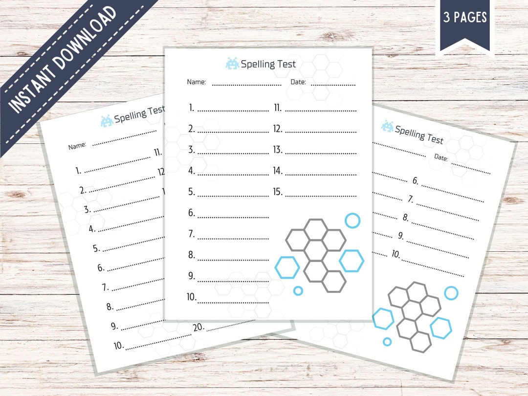 Spelling Test | Printable Spelling Worksheets | Homeschool Activities ...