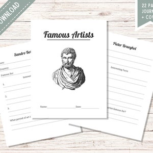 Famous Artist Study: Art History Printable Worksheet (PDF Download)
