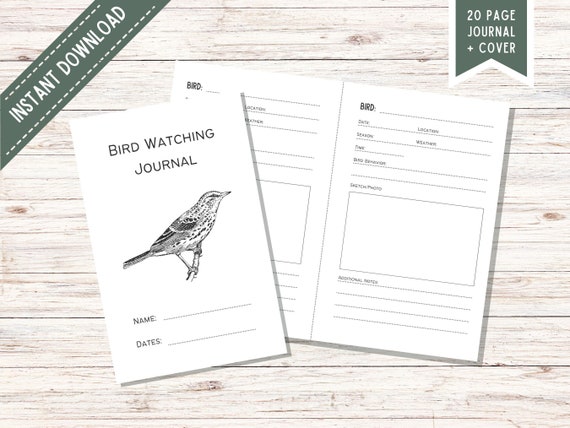 FREE PDF Download Birdwatching Notebook  Birding journal, Bird watching,  Bird unit study