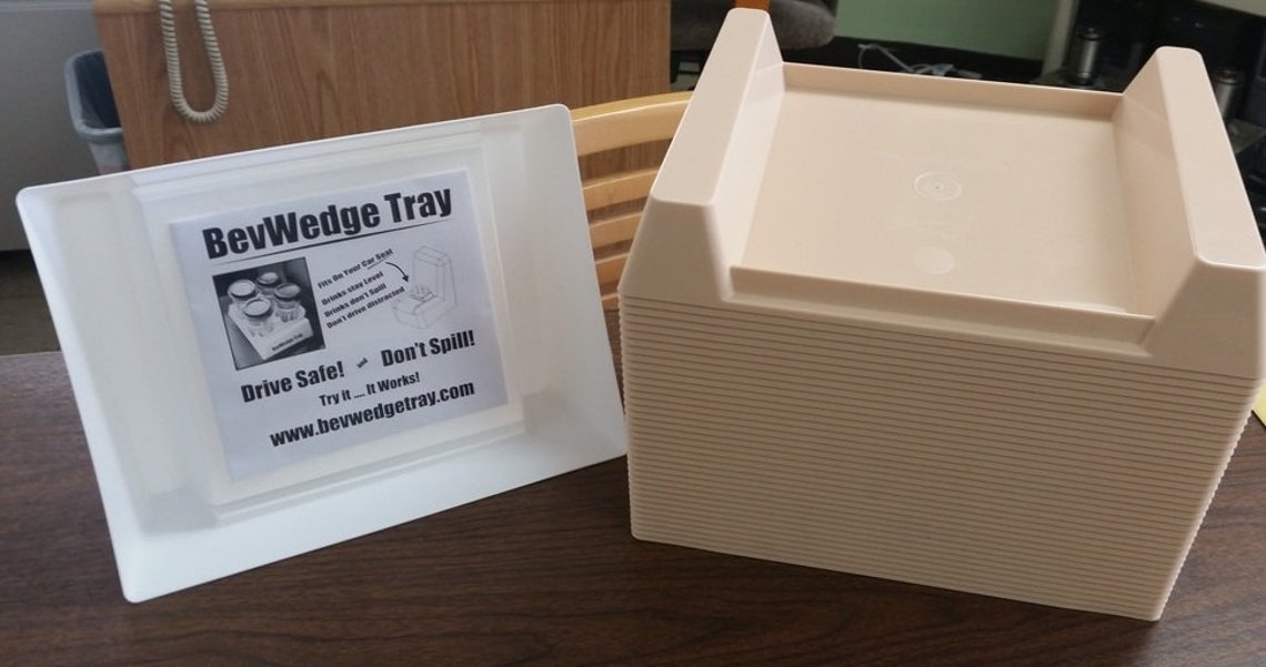 BevWedgeTray Color White Drink support holder for Cars Etsy