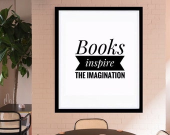 Digital Wall Art, Book Prints, Book Quote Art, Printable Wall Art, Reading Quotes, Digital Quotes, Gifts For Writers, Wall Decor Prints