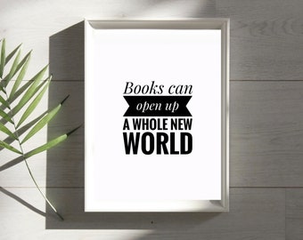 Digital Quote Download, Book Prints, Book Quote Art, Printable Wall Art, Reading Quotes, Gifts For Writers, Wall Decor Prints