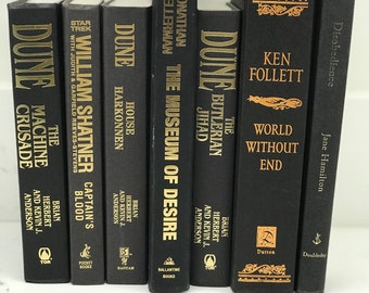 Black Book Bundle of (12) Gold Font Titles...Modern Books, Contemporary Decor, Instant Library, Man Cave Books, Black Book Sets, Book Decor
