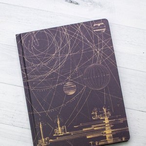 Vintage Astronomy Notebook - Hardcover | Space Notebook, Science Notebook, Star Map, Astronomy Gifts, Astronomy Print, Night Sky Print