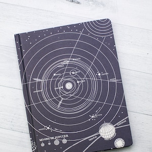 Space Notebook - Hardcover | Astronomy Gifts, Planetarium, Physics Gift, Astronomy Print, Solar System