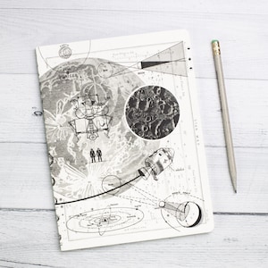 Moon Notebook - Softcover | Astronomy Gifts, Astrophysics, Space Notebook, Dotted Journal