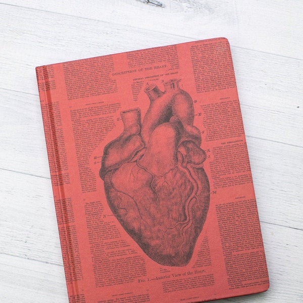 Anatomisches Herz Hardcover Notizbuch | Medizin Geschenk, Apotheker Geschenk, Medizin Student Geschenk, Dream Journal, Graph Papier Notizbuch