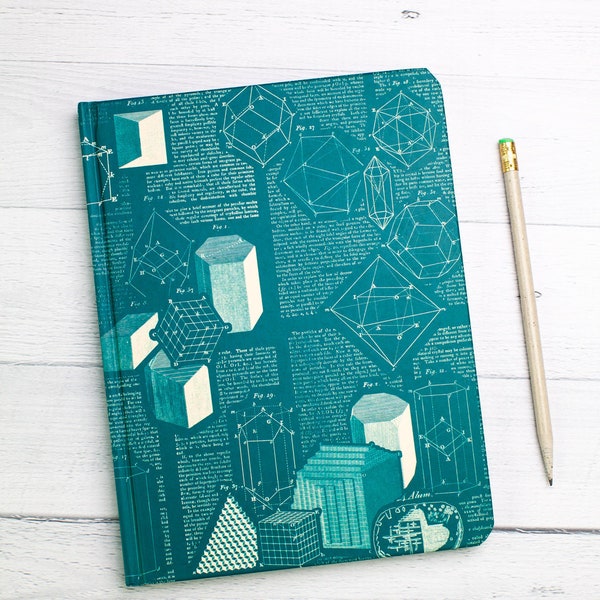 Crystallization Chemistry Notebook – Hardcover | Science Lab, Chemistry Gift, Science Notebook, Recycled Notebook, Graph Paper Notebook