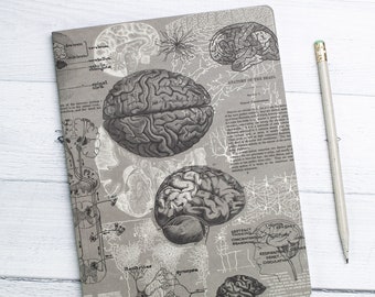 Brain Anatomy Softcover Notebook | Dot Grid Journal, Graph Paper Notebook, Medical Student Gift, Pharmacist Gift, Science Notebook