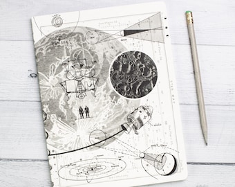Moon Notebook - Softcover | Astronomy Gifts, Astrophysics, Space Notebook, Dotted Journal