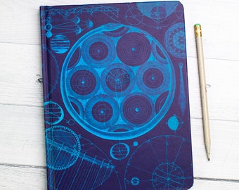 Vintage Astronomie Notizbuch | Hardcover Dot Grid Bullet Journal, Sternenkarte, Astronomie Geschenke, Astronomie Print, Nachthimmel Print