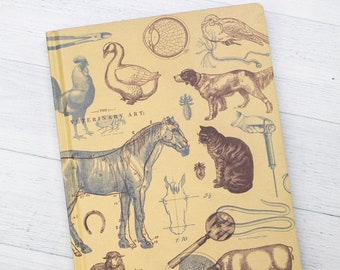 Carnet vétérinaire - | relié Journal vétérinaire, Cadeau vétérinaire, Carnet d’animaux, Carnet recyclé, Carnet de papier graphique