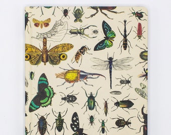 Insects, Butterflies & Beetles Hardcover Sketchbook | Garden Journal, Biology Gifts, Entomology Notebook