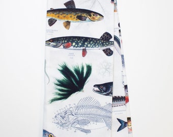 Freshwater Fish Tea Towel | Biology Gifts, Marine Prints, Fisherman Gift, PHD Gift