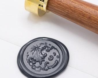 Harvest Moon Wax Stamp | Astronomy Gifts