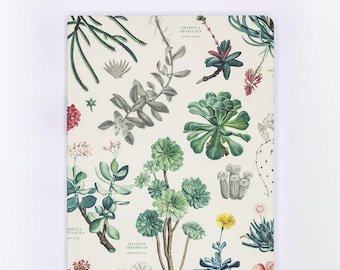 Succulents Yearly Planner | Recycled Notebook, Course Planner, Biology Gifts, Cactus Notebook