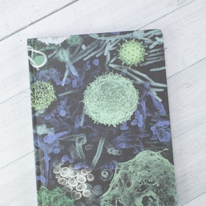 Infectious Disease Hardcover Journal | Microbiologist, Dot Grid Journal, Biology Gifts