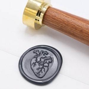 Anatomical Heart Wax Stamp Medical Student Gift image 1