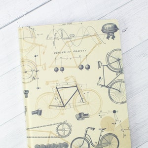 Bicycle Notebook - Hardcover | Physics Gift, Fitness Tracker, Bike Journal, Cycling Gift