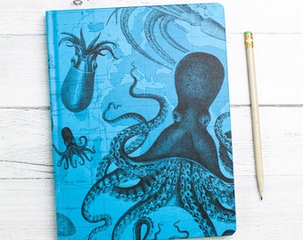 Octopus Memo Pad Note Card Holder Engraved Sea Life Gift 248
