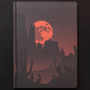 Desert Moon Black Paper Notebook | Dark Matter, Science Notebook, Biology Gifts