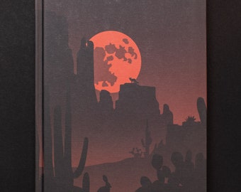Desert Moon Black Paper Notebook | Dark Matter, Science Notebook, Biology Gifts