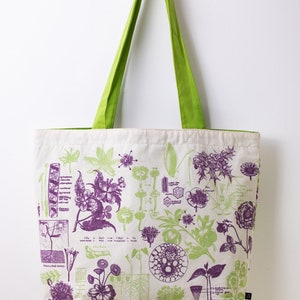 Botanical Print Tote Bag Reversible Tote Bag Biology Gifts - Etsy
