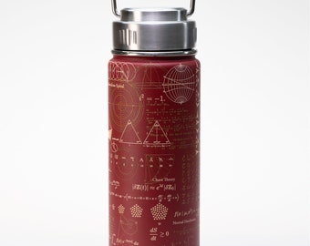 Reisebecher, der die Welt verändert hat, | Metall Isolierte Wasserflasche, Mathe Geschenk, Mathe Tasse, Mathe Lehrer Geschenk