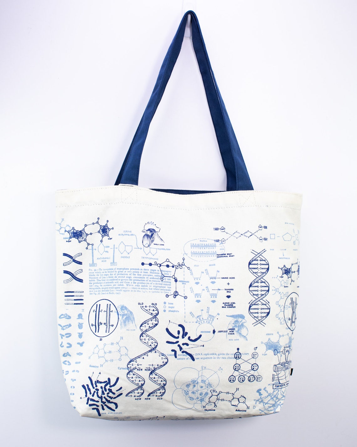 DNA Tote Bag Reversible Tote Science Tote Bag Etsy
