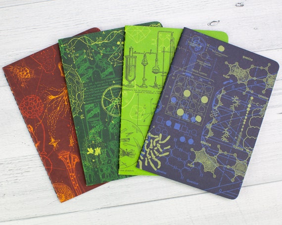 General Science Lab Notebook Science Lab Pocket Notebooks Set of 4 Microbiologist - Etsy