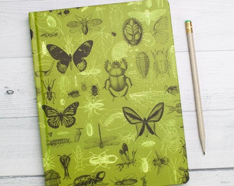 Insect Hardcover Notebook | Dot Grid Graph Paper Notebook, Garden Journal, Dotted Journal, Botanical Journal, Entomology