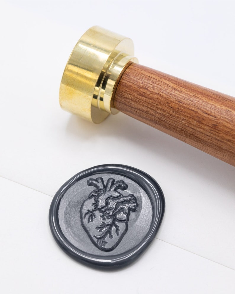 Anatomical Heart Wax Stamp Medical Student Gift image 1