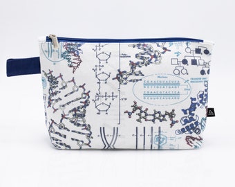 Genetics & DNA Pencil Bag | Biochemistry, Toiletry Bag, Makeup Bag, Travel Bag, Biology Gifts