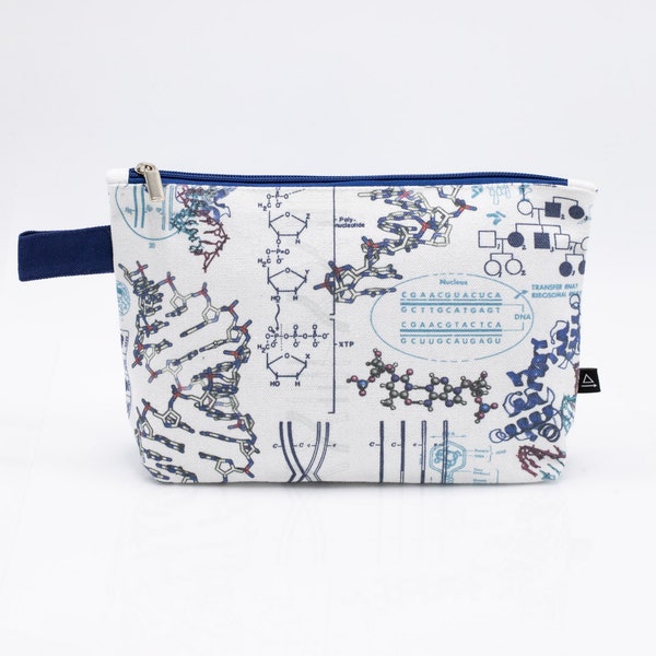 Genetics & DNA Pencil Bag | Biochemistry, Toiletry Bag, Makeup Bag, Travel Bag, Biology Gifts