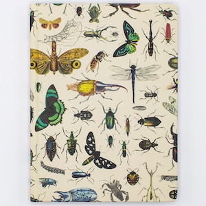 Insects, Butterflies & Beetles Hardcover Notebook | Garden Journal, Biology Gifts, Entomology Notebook