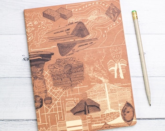 Cuaderno de geología / Cuaderno reciclado, Diario de papel cuadriculado, Geólogo, Regalo para profesor de ciencias, Diario de tapa blanda, Regalo para profesor de geología