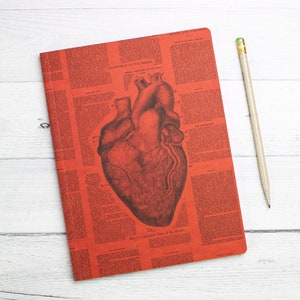 Anatomical Heart Journal - Softcover | Medical Student Gift, Biology Gifts