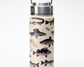 Fresh water Fish Stainless Steel Vacuum Flask | Marine Biology Gifts, Water flask, Metal Water Bottle
