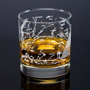 Astronomy Whiskey Glasses Astronomy Gifts, Professor Gift, Space Glass, Constellations image 3