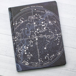 Astronomy Hardcover Notebook Dot Grid Journal, Graph Paper Notebook, Constellation Print, Astronomy Gifts, Night Sky Print image 1