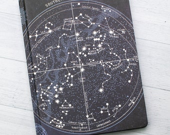 Astronomy Hardcover Notebook | Dot Grid Journal, Graph Paper Notebook, Constellation Print, Astronomy Gifts, Night Sky Print