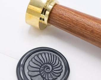 Ammonite Stamp for Lampworkers 1 inch 25mm push Stamp to avail an internal image in transparent glass