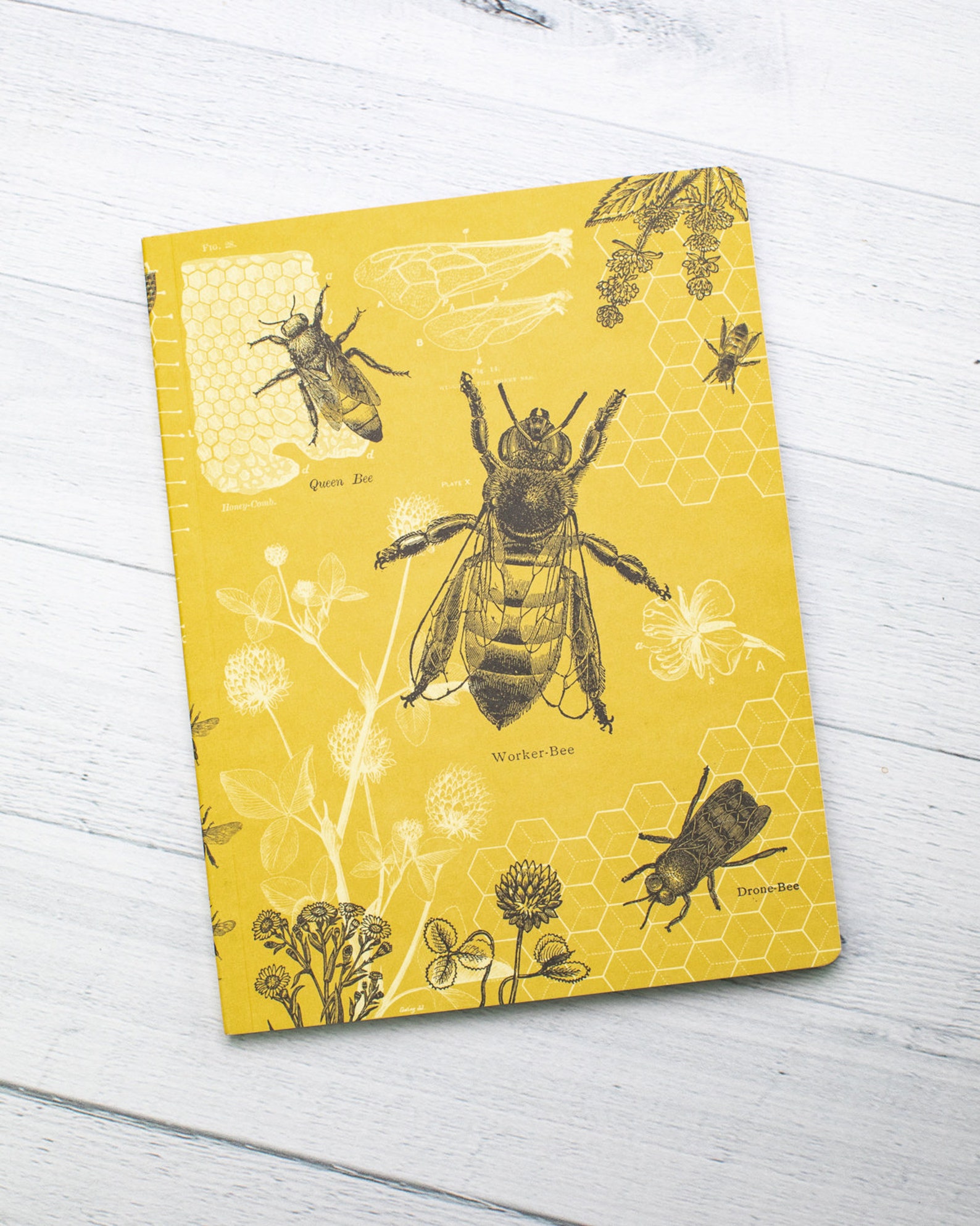 Bee Journal Insect Print Honey Bee Softcover Notebook Etsy