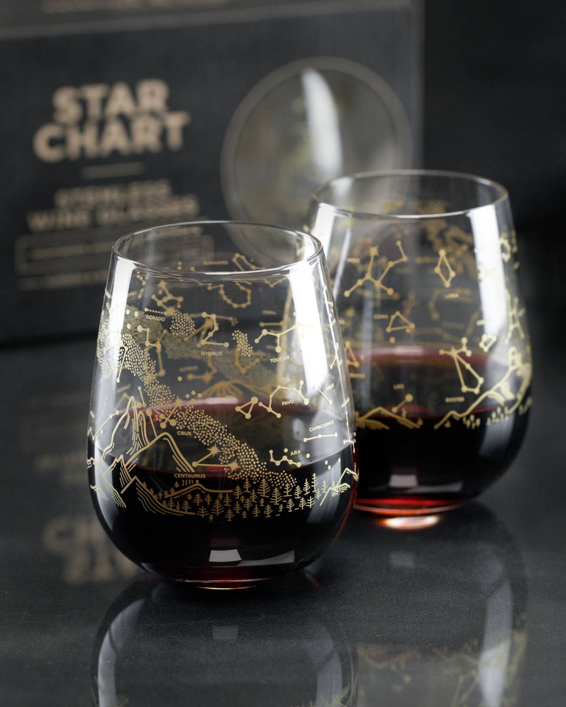 Southern Sky Wine Glass Set Science Wine Glass Astronomy Etsy