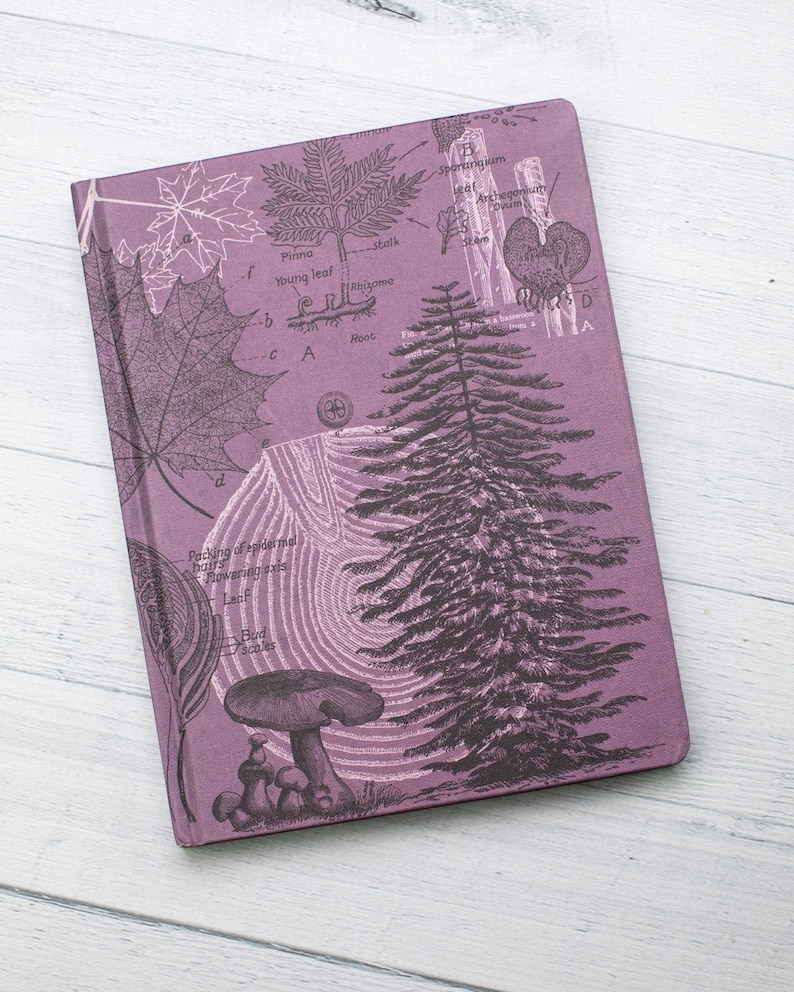 Tree Notebook Hardcover Hiking Journal, Eco Journal, Dot Grid Journal, Travel Journal image 1