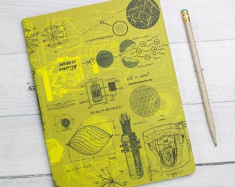 Nuclear Physics Notebook - Softcover | Dotted Journal, Dot Grid Journal, Graph Paper Notebook, Physics Gift