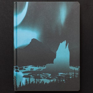 Arctic Ice Black Paper Notebook | Dark Matter, Science Notebook, Biology Gifts