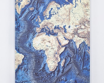 Ocean Terrain Hardcover Notebook | Dot Grid Journal, Recycled Notebook, Biology Gifts, Marine Biology